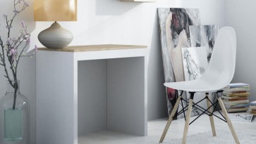 Biurko i krzesło w stylu skandynawskim uzupełnieniem domowego kącika do pracy