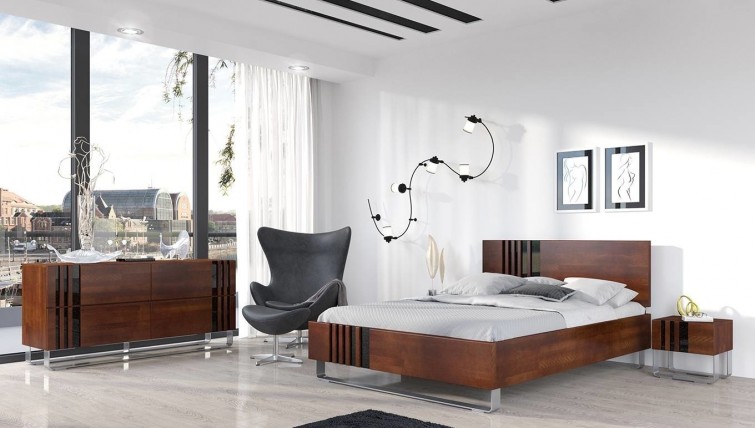 Visby - designerskie meble sypialniane na płozach z naturalnego drewna bukowego Kielce