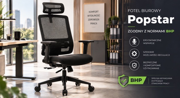 Fotele biurowe zgodne z BHP – wygodne stanowisko pracy