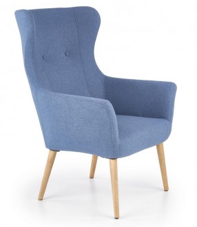 Tapicerowany fotel wypoczynkowy Cotto niebieski