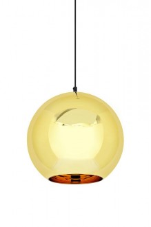 Lampa sufitowa z kloszem ze szkła metalizowanego Bolla Up Gold 25