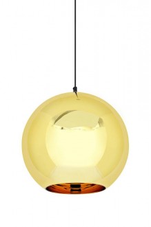 Lampa sufitowa z kloszem ze szkła metalizowanego Bolla Up Gold 30
