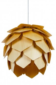 Lampa sufitowa z kloszem ze sklejki w kolorze drewna Cono 43