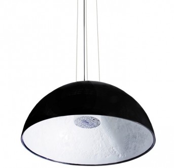 Lampa wisząca ze zdobionym wnętrzem klosza Elegante 60