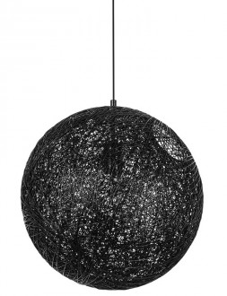 Lampa wisząca z okrągłym kloszem ze sznurków konopnych Luna 110