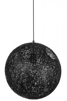 Lampa wisząca z okrągłym kloszem ze sznurków konopnych Luna 80