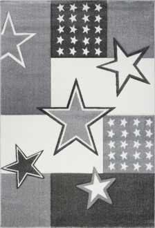 Wzorzysty dywan do pokoju chłopięcego Gwiazdy i Kwadraty