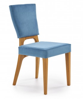 Tapicerowane krzesło do jadalni na drewnianych nogach Wenanty