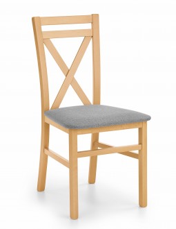 Drewniane krzesło z tapicerowanym siedziskiem Dariusz dąb miodowy