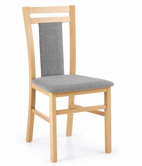 Tapicerowane krzesło do jadalni Hubert 8 dąb miodowy