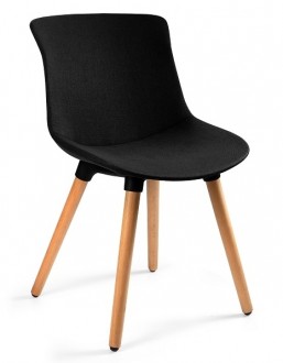 Tapicerowane krzesło do kawiarni Easy MR czarne