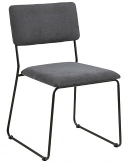 Tapicerowane krzesło konferencyjne bez podłokietników Cornelia antracyt