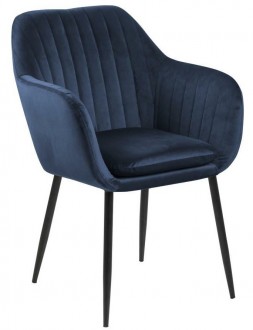 Welurowe krzesło do jadalni Emilia Velvet deep blue