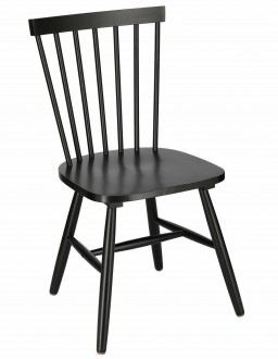 Drewniane krzesło w kolorze czarnym Riano