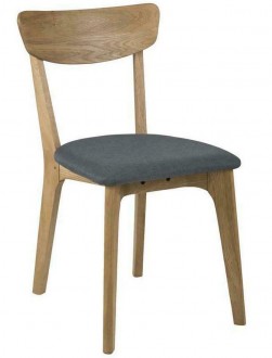 Drewniane krzesło skandynawskie z tapicerowanym siedziskiem Taxi