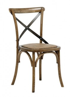 Drewniane krzesło retro bez podłokietników Vintage