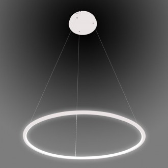 Pojedyncza lampa wisząca Ledowe Okręgi 1 In 60 cm biała