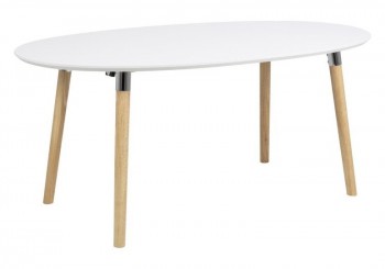 Owalny stół rozkładany w stylu skandynawskim Topeka