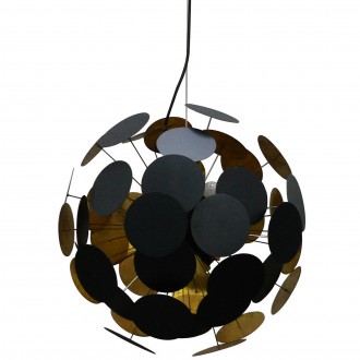 Designerska lampa wisząca z metalu Dots czarna