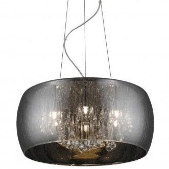 Designerska lampa wisząca ze szkła Rain 50 srebrna
