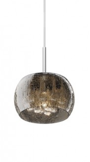 Designerska lampa wisząca ze szkła Rain 22 srebrna