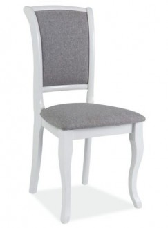 Białe krzesło tapicerowane MN-SC w stylu retro