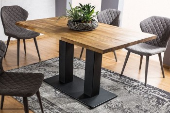 Nierozkładany stół z litego drewna Sauron 120x80 cm