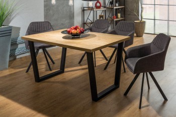 Stół do jadalni na metalowych płozach Valentino 120x80 cm w stylu industrialnym