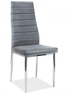 Aksamitne krzesło na chromowanych nogach H261 Velvet