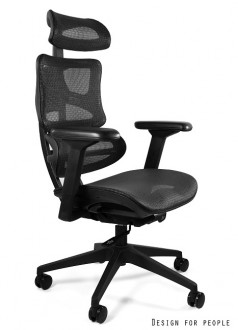 Ergonomiczny fotel biurowy na podstawie z tworzywa Ergotech czarny