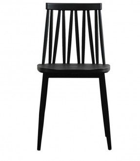 Krzesło z oparciem z tworzywa na metalowych nogach Trak