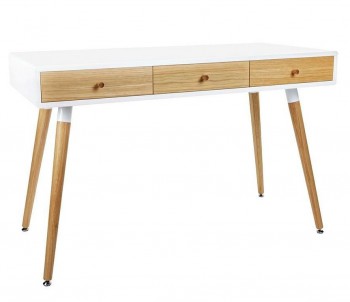 Skandynawskie biurko z trzema szufladami Arone