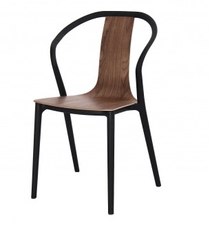 Krzesło do kawiarni z siedziskiem ze sklejki Bella