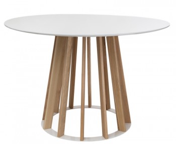 Stół z okrągłym blatem Vertical 120 w stylu skandynawskim