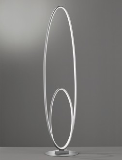Designerska lampa stojąca w kształcie podwójnego okręgu Avus