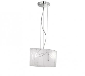 Wisząca lampa ze szklanym kloszem z nadrukiem Spirelli