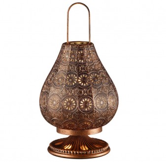 Orientalna lampka stołowa z dekoracyjnym kloszem Jasmin
