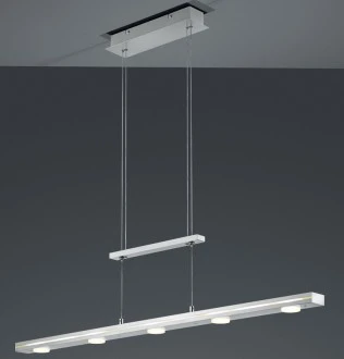 Regulowana lampa wisząca LED do jadalni Lacal nikiel