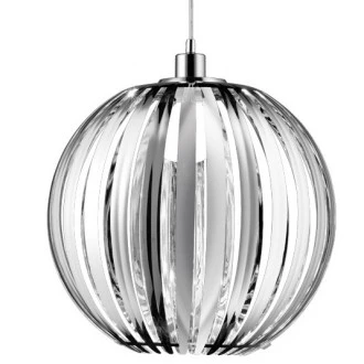 Chromowana lampa z wiszącym kloszem akrylowym Zucca