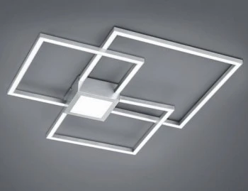 Potrójny plafon kwadratowy LED Hydra nikiel mat