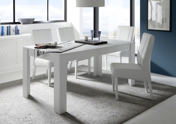 Rozkładany stół do jadalni Paradise 140 w kolorze białym