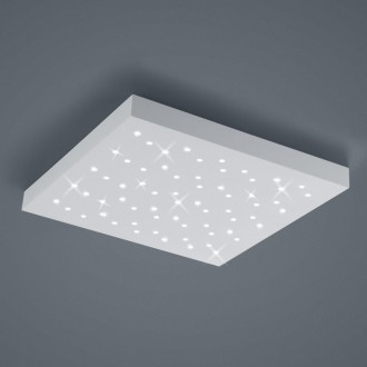 Biały plafon kwadratowy LED Titus 50 w stylu glamour