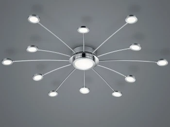 Regulowana lampa sufitowa Bodrum z dwunastoma źródłami światła