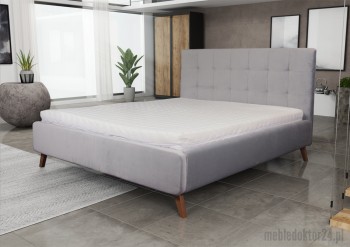 Skandynawskie łóżko tapicerowane z zagłówkiem Malmo