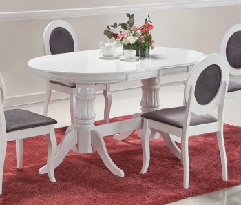 Rozkładany stół w stylu retro w kolorze białym Joseph