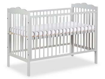Szare łóżeczko niemowlęce na nóżkach Oliver 120x60