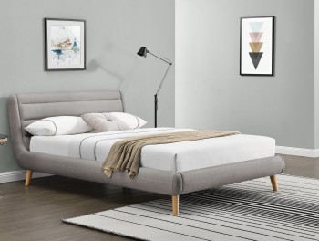 Tapicerowane łóżko sypialniane z zagłówkiem Elanda 180