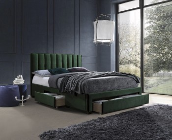 Kontynentalne łóżko sypialniane z szufladami Grace
