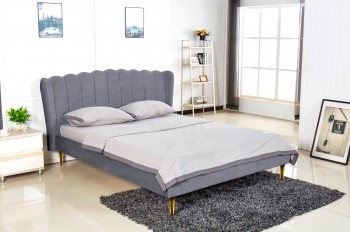 Łóżko sypialniane z wezgłowiem w stylu glamour Valverde