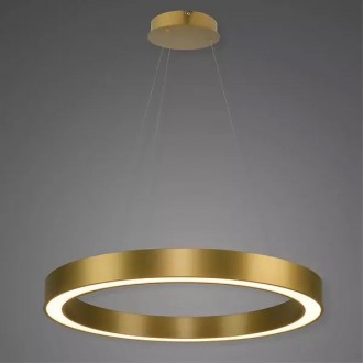 Złota lampa wisząca glamour LED ring Billions No.4 120 cm